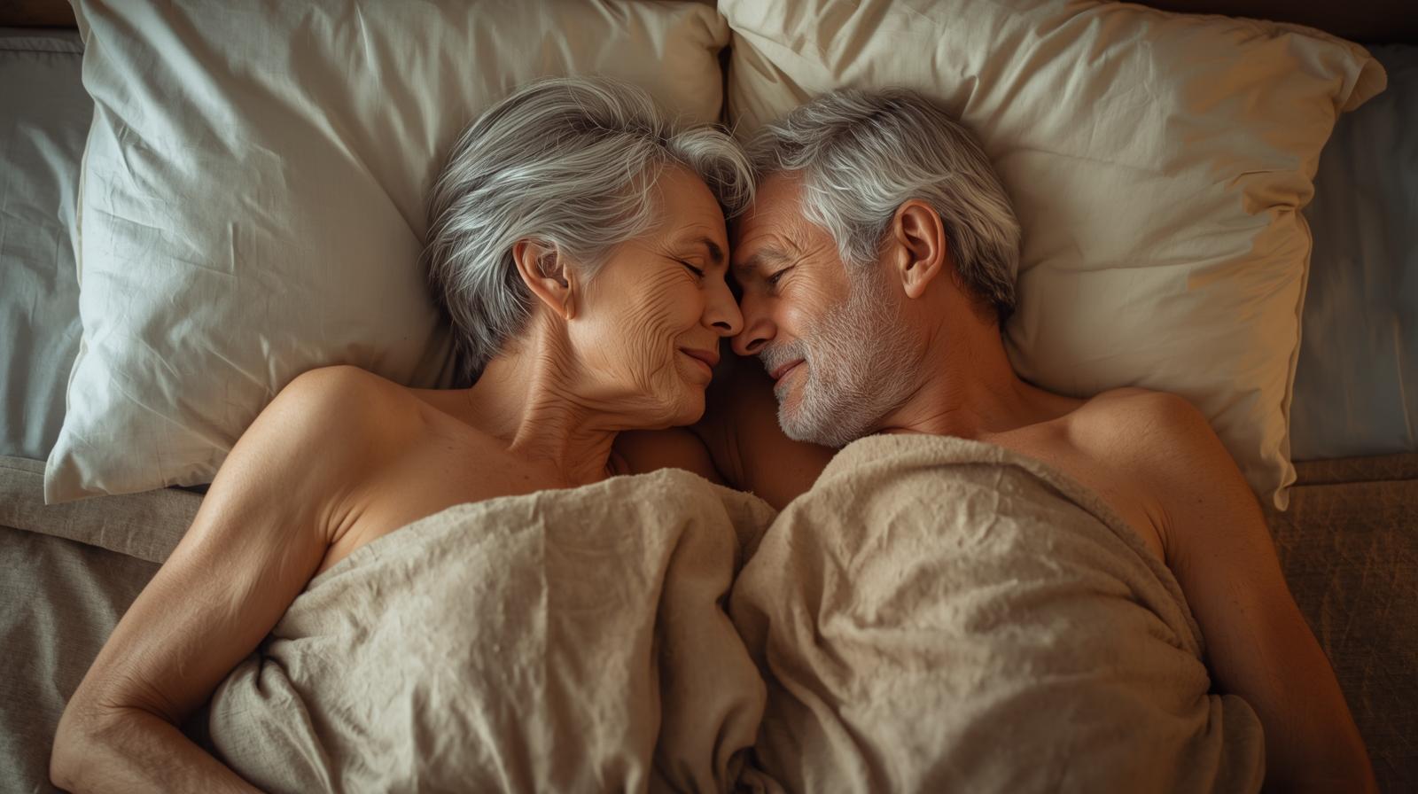 Close tender moment between couple